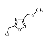 CAS 登录号：229343-09-3， 5-(氯甲基)-3-[(甲硫基)甲基]-1,2,4-恶二唑