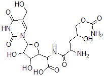 CAS#: 22976-88-1, 5-[[2-Amino-5-O-(Aminocarbonyl)-2,3-Dideoxy-L-Erythro-Pentonoyl]Amino]-1,5-Dideoxy-1-[3,4-Dihydro-5-(Hydroxymethyl)-2,4-Dioxopyrimidin-1(2H)-Yl]-beta-D-Allofuranuronic Acid