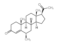 CAS 登录号：2300-06-3， (6beta)-6-甲基-孕甾-4-烯-3,20-二酮