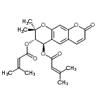 CAS#: 23027-48-7, (6R,7S)-8,8-Dimethyl-2-Oxo-7,8-Dihydro-2H,6H-Pyrano[3,2-g]Chromene-6,7-Diyl Bis(3-Methyl-2-Butenoate)