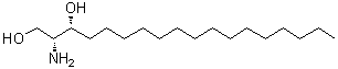 CAS 登录号：2304-75-8， (2R,3R)-2-氨基-1,3-十八烷二醇