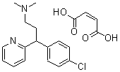 CAS 登录号：23095-76-3， (-)-2-(4-氯-alpha-(2-(二甲基氨基)乙基)苄基)-吡啶马来酸盐(1:1)