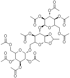 CAS#: 230953-17-0, (5xi)-2,3,4,6-Tetra-O-Acetyl-alpha-D-Xylo-Hexopyranosyl-(1->6)-[(5xi)-2,3,4,6-Tetra-O-Acetyl-alpha-L-Xylo-Hexopyranosyl-(1->3)]-(5xi)-4-O-Acetyl-1,2-O-Ethylidene-beta-D-Xylo-Hexopyranose