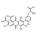CAS#: 23241-56-7, 7-[5-(2-Amino-2-Carboxyethyl)-2-Hydroxyphenyl]-3,5,6,8-Tetrahydroxy-9,10-Dioxo-9,10-Dihydro-1,2-Anthracenedicarboxylic Acid