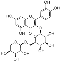 CAS 登录号：23284-18-6， 3-阿拉伯糖葡糖基槲皮素