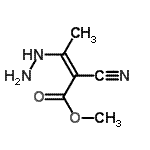 CAS 登录号：23286-78-4， 甲基(2Z)-2-氰基-3-肼基-2-丁烯酸酯