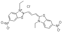 CAS#: 23312-11-0, (2E)-3-Ethyl-2-[(E)-3-(3-Ethyl-6-Nitro-Benzothiazol-2-Yl)Prop-2-Enylidene]-6-Nitro-Benzothiazole Chloride