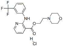 CAS 登录号：23476-71-3， 2-[[3-(三氟甲基)苯基]氨基]-3-吡啶羧酸 2-(4-吗啉基)乙基酯盐酸盐