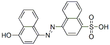 CAS 登录号：23481-28-9， 4-[(4-羟基-1-萘基)偶氮]萘磺酸