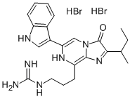 CAS 登录号：23510-45-4， N-[3-[3,7-二氢-6-(1H-吲哚-3-基)-2-(1-甲基丙基)-3-氧代咪唑并[1,2-a]吡嗪-8-基]丙基]-胍氢溴酸盐(1:2)