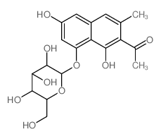CAS 登录号：23566-96-3， 2-乙酰基-3-甲基-8-(beta-D-吡喃葡萄糖基氧基)-1,6-萘二酚