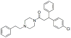 CAS 登录号:23902-89-8, 3-(4-氯苯基)-3-苯基-1-(4-苯乙基-1-哌嗪基)-1-丙酮
