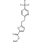 CAS 登录号：239107-28-9， 甲基5-({[5-(三氟甲基)-2-吡啶基]硫基}甲基)-2-糠酸酯