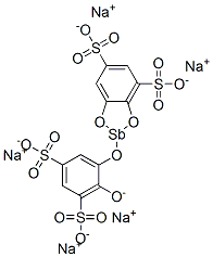 CAS 登录号：23940-36-5， 2-(2-氧代-3,5-二磺酸基苯氧基)-1,3,2-苯并二氧杂锑杂环戊二烯-4,6-二磺酸五钠