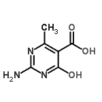 CAS 登录号：23945-48-4， 2-氨基-4-羟基-6-甲基-5-嘧啶羧酸