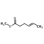 CAS 登录号：2396-79-4， 甲基(4E)-4-己烯酸酯