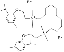 CAS#: 2401-56-1, 10-[Dimethyl-[2-(5-Methyl-2-Propan-2-Ylphenoxy)Ethyl]Azaniumyl]Decyl-Dimethyl-[2-(5-Methyl-2-Propan-2-Ylphenoxy)Ethyl]Azanium Dibromide