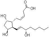 CAS 登录号：240405-20-3， (3Z)-5-{(1R,2R,3S,5S)-3,5-二羟基-2-[(1E,3S)-3-羟基-1-辛烯-1-基]环戊基}-3-戊烯酸