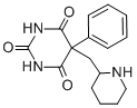 CAS 登录号：2409-26-9， 5-苯基-5-(哌啶-2-基甲基)-1,3-二嗪农-2,4,6-三酮