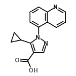 CAS 登录号：241798-75-4， 5-环丙基-1-(5-喹啉基)-1H-吡唑-4-羧酸