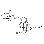 CAS 登录号：24326-39-4， 17-烯丙基-6,14-二羟基-4,5-环氧吗喃-3-基吡喃己醛糖苷酸