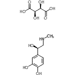 CAS 登录号：24351-82-4， (2R,3R)-2,3-二羟基琥珀酸-4-[(1R)-1-羟基-2-(甲基氨基)乙基]-1,2-苯二酚(1:1)