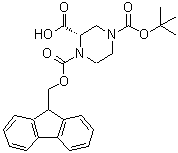 CAS#: 244132-27-2, (2S)-1-[(9H-Fluoren-9-Ylmethoxy)Carbonyl]-4-{[(2-Methyl-2-Propanyl)Oxy]Carbonyl}-2-Piperazinecarboxylic Acid