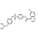 CAS#: 24455-58-1, [(4-{2-[(5-Chloro-2-Methoxyphenyl)Amino]-2-Oxoethyl}Phenyl)Sulfonyl](5-Isobutyl-2-Pyrimidinyl)Azanide