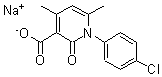 CAS 登录号：24522-24-5， 1-(4-氯苯基)-1,2-二氢-4,6-二甲基-2-氧代烟酸钠