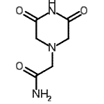 CAS 登录号：24553-06-8， 2-(3,5-二氧代-1-哌嗪基)乙酰胺