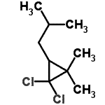 CAS 登录号：24577-81-9， 1,1-二氯-3-异丁基-2,2-二甲基环丙烷