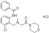 CAS#: 24600-36-0, N-[3-Chloro-2-[[Methyl[2-Morpholino-2-Oxoethyl]Amino]Methyl]Phenyl]Benzamide Monohydrochloride