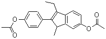 CAS 登录号：24643-94-5， 3-乙基-2-(4-羟基苯基)-1-甲基茚-6-醇二乙酸酯