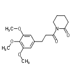 CAS 登录号：2466-36-6， 1-[3-(3,4,5-三甲氧基苯基)丙酰]-2-哌啶酮