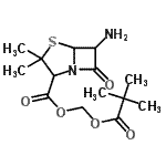 CAS#: 25031-08-7, [(2,2-Dimethylpropanoyl)Oxy]Methyl 6-Amino-3,3-Dimethyl-7-Oxo-4-Thia-1-Azabicyclo[3.2.0]Heptane-2-Carboxylate