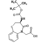 CAS 登录号：250349-13-4， [(3S)-3-({[(2-甲基-2-丙基)氧基]羰基}氨基)-4-氧代-3,4-二氢-1,5-苯并硫氮杂卓-5(2H)-基]乙酸
