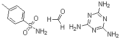 CAS 登录号：25067-00-9， 4-甲基-苯磺酰胺与甲醛和 1,3,5-三嗪-2,4,6-三胺聚合物