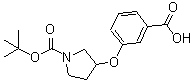 CAS 登录号：250681-87-9， 3-(3-羧基苯氧基)-1-吡咯烷羧酸 1-叔丁酯