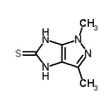 CAS 登录号：251989-15-8， 1,3-二甲基-4,6-二氢咪唑并[4,5-c]吡唑-5(1H)-硫酮