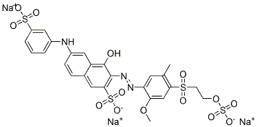 CAS#: 25251-40-5, Trisodium 4-Hydroxy-3-[[2-Methoxy-5-Methyl-4-[[2-(Sulphonatooxy)Ethyl]Sulphonyl]Phenyl]Azo]-6-[(3-Sulphonatophenyl)Amino]Naphthalene-2-Sulphonate