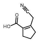 CAS 登录号：25297-42-1， 2-(氰基甲基)-1-环戊烯-1-羧酸