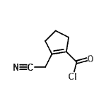 CAS#: 25297-43-2, 2-(Cyanomethyl)-1-Cyclopentene-1-Carbonyl Chloride