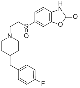 CAS 登录号：253450-09-8， 6-({2-[4-(4-氟苄基)哌啶-1-基]乙基}亚磺酰)-1,3-苯并恶唑-2(3H)-酮
