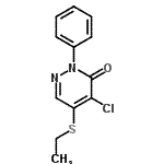 CAS 登录号：25381-21-9， 4-氯-5-(乙硫基)-2-苯基-3(2H)-哒嗪酮