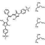 CAS#: 254451-42-8, Tris(N,N-diethylethanaminium) 4-[(4E)-3-methyl-4-{(2Z,4E)-5-[3-methyl-5-oxido-1-(4-sulfonatophenyl)-1H-pyrazol-4-yl]-3-phenyl-2,4-pentadien-1-ylidene}-5-oxo-4,5-dihydro-1H-pyrazol-1-yl]benzenesulfonate