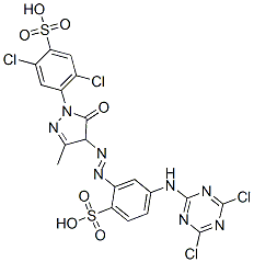 CAS#: 25489-31-0, 2,5-Dichloro-4-[4-[[5-[(4,6-Dichloro-1,3,5-Triazin-2-Yl)Amino]-2-Sulphophenyl]Azo]-4,5-Dihydro-3-Methyl-5-Oxo-1H-Pyrazol-1-Yl]Benzenesulphonic Acid