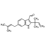 CAS#: 25584-28-5, 2-(2-Methyl-3-Buten-2-Yl)-6-(3-Methyl-2-Buten-1-Yl)-1H-Indole-3-Carbaldehyde