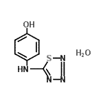 CAS 登录号：256348-45-5， 4-(1,2,3,4-硫杂三唑-5-基氨基)苯酚水合物(1:1)