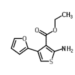 CAS 登录号：256506-99-7， 乙基2-氨基-4-(2-呋喃基)-3-噻吩羧酸酯