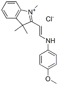 CAS 登录号：25717-55-9， 4-甲氧基-N-[(E)-2-(1,3,3-三甲基吲哚-1-鎓-2-基)乙烯基]苯胺氯化物